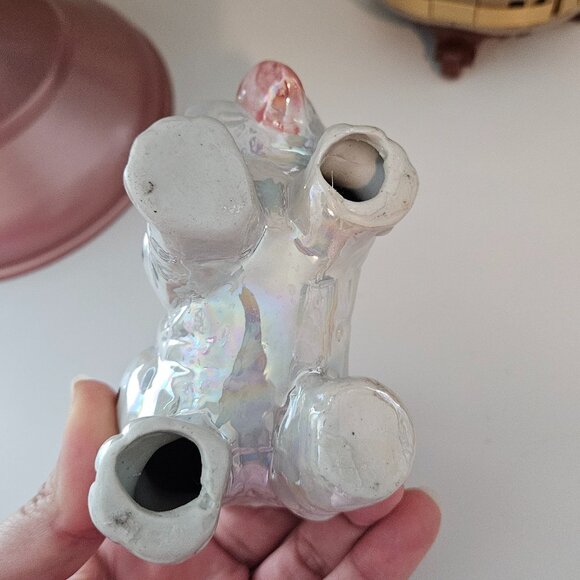 Kitsch Vintage Porcelain Dalmatian Puppy Figurine with Pink Nose - Picture 6 of 7